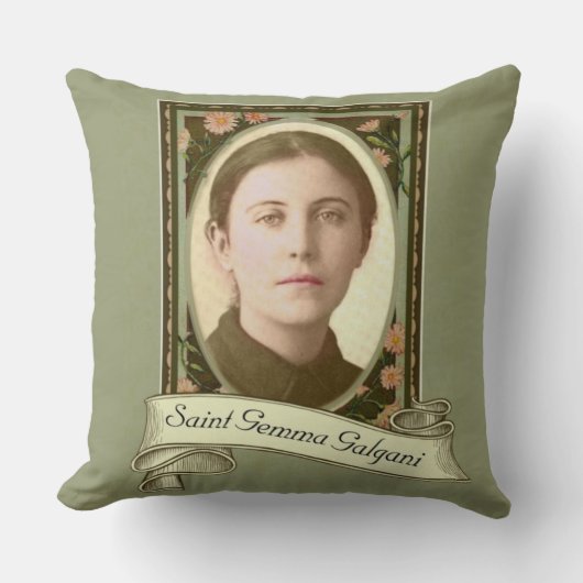 St. Gemma Galgani Patron van apothekers Kussen (Voorkant)