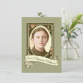 St. Gemma Galgani Sint van Rugpijn Heilige Kaart (Staand voorkant)