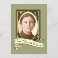 St. Gemma Galgani Sint van Rugpijn Heilige Kaart