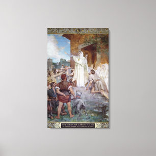 St. Genevieve Calming de Parisians Canvas Afdruk