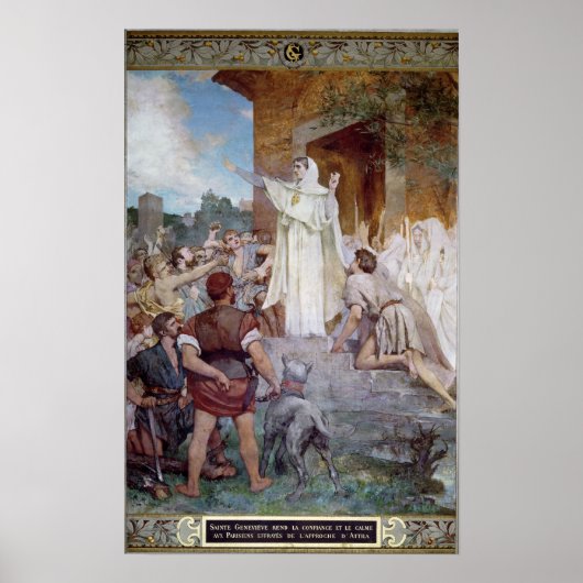 St. Genevieve Calming de Parisians Poster (Voorkant)