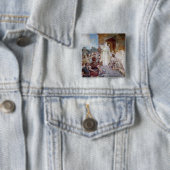 St. Genevieve Calming de Parisians Vierkante Button 5,1 Cm (In situ)