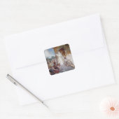 St. Genevieve Calming de Parisians Vierkante Sticker (Envelop)