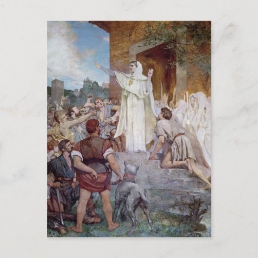 St. Genevieve die de Parijzenaars kalmeren Briefkaart (Voorkant)