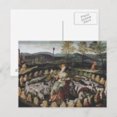 St. Genevieve Guarding haar lot Briefkaart (Voorkant / Achterkant)