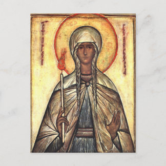 St. Genevieve of Paris Orthodox Christian Icon Briefkaart