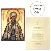 St. Genevieve of Paris Orthodox Prayer Card        Plaatskaartje