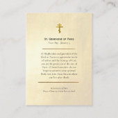St. Genevieve of Paris Orthodox Prayer Card        Plaatskaartje (Achterkant)