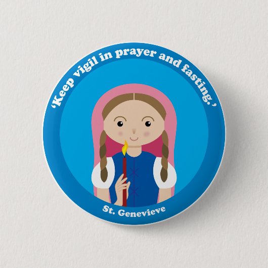 St. Genevieve Ronde Button 5,7 Cm (Voorkant)