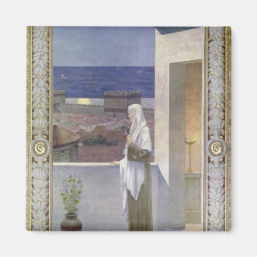 St. Genevieve Watches over de slaapstad Magneet (Voorkant)