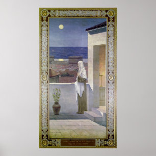 St. Genevieve Watches over de slaapstad Poster