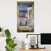 St. Genevieve Watches over de slaapstad Poster (Thuiskantoor)