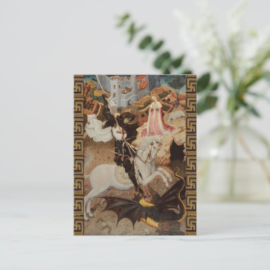 St. George and The Dragon by Bernat Martorell Briefkaart (Staand voorkant)