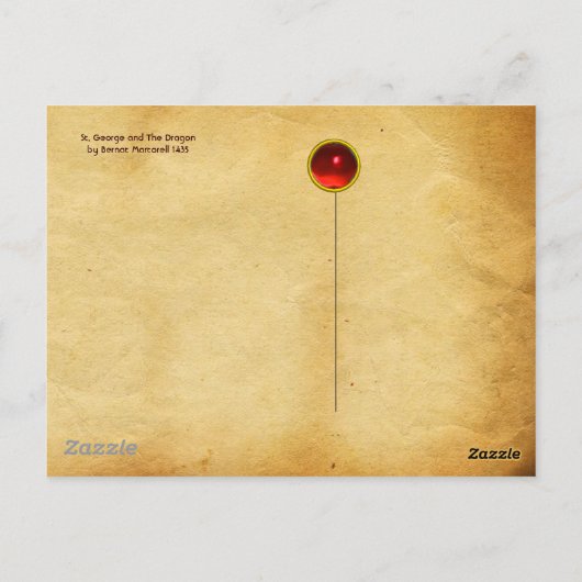 St. George and The Dragon by Bernat Martorell Briefkaart (Achterkant)