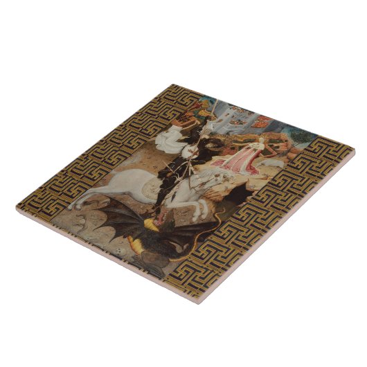 St. George and The Dragon by Bernat Martorell Tegeltje (Zijkant)