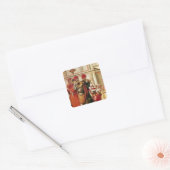 St. George Baptizing the Gentiles Vierkante Sticker (Envelop)
