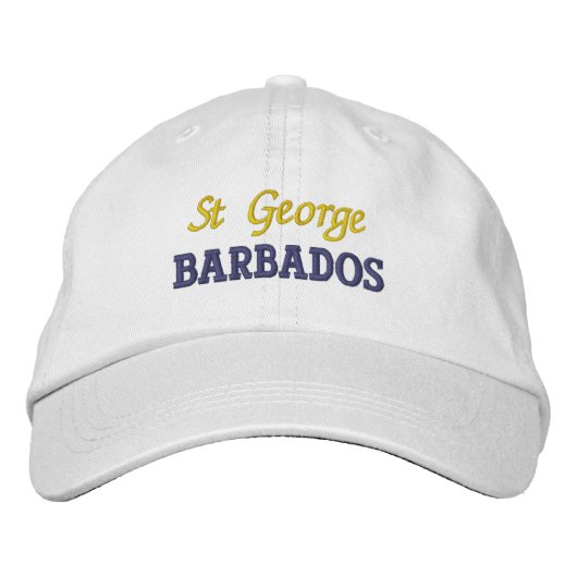 St. George, Barbados, geborduurd Pet (Voorkant)