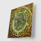 ST.GEORGE, BRONZE MEDALLION FLORAL CROWN VIERKANTE KLOK (Hoek)