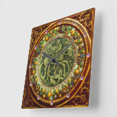 ST.GEORGE, BRONZE MEDALLION FLORAL CROWN VIERKANTE KLOK (Hoek)