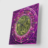 ST.GEORGE, BRONZE MEDALLION FLORAL CROWN VIERKANTE KLOK (Hoek)