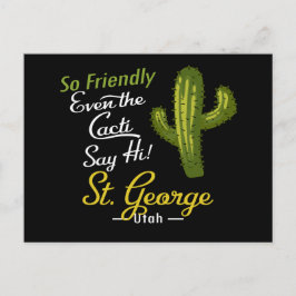 St George Cactus Funny Retro Briefkaart