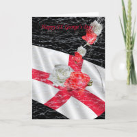 St. George de Engelse Vlag van de Dag en rozenwit