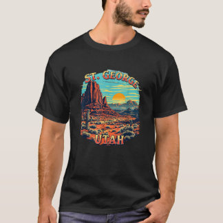 St George Desert Mountain Vintage St George Utah C T-shirt
