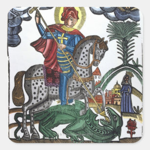 St. George doden draak Vierkante Sticker