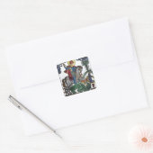 St. George doden draak Vierkante Sticker (Envelop)
