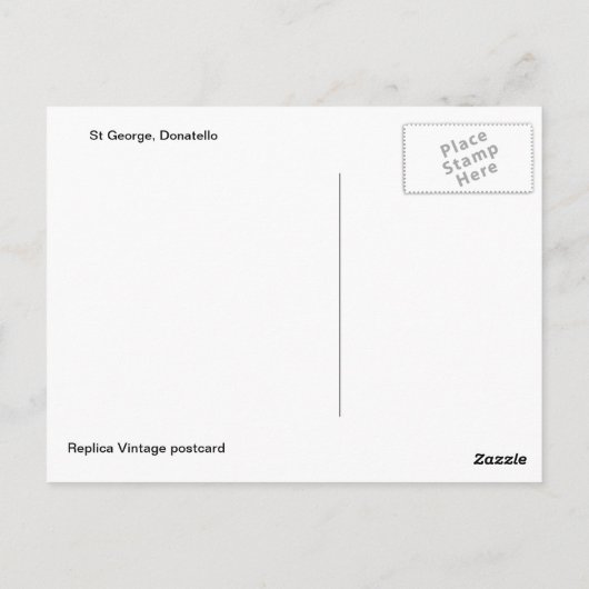 St George, Donatello Briefkaart (Achterkant)