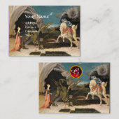 ST.GEORGE,DRAAK ,PRINSES RODE ROBIJN EDELMETAAL MO VISITEKAARTJE (Voorkant / Achterkant)