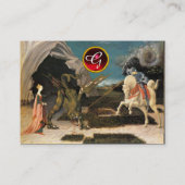 ST.GEORGE,DRAAK ,PRINSES RODE ROBIJN EDELMETAAL MO VISITEKAARTJE (Achterkant)