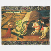 ST. GEORGE, DRAGON EN PRINCES VAN Paolo Uccello Fleece Deken (Voorkant (Horizontaal))