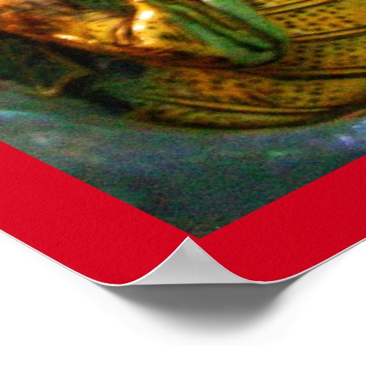 St. George, Dragon en Princess Poster (Hoek)