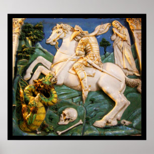 St. George, Dragon en Princess Poster