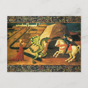 ST. GEORGE, DRAGON EN PRINCIPE BRIEFKAART