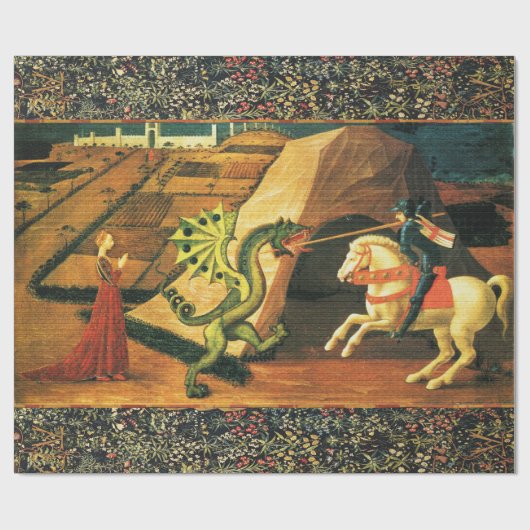 ST. GEORGE, DRAGON EN PRINCIPE CADEAUPAPIER (Vlak)
