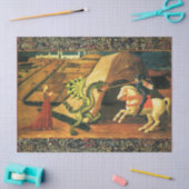 ST. GEORGE, DRAGON EN PRINCIPE Geel groen Tissuepapier (Craft)