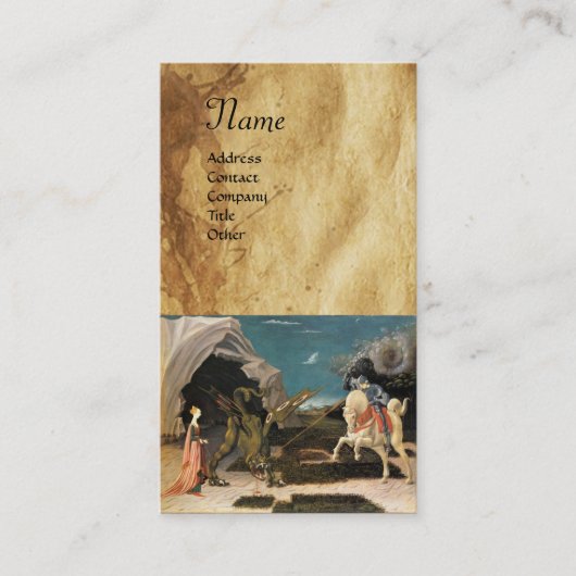 ST. GEORGE-, DRAGON- EN PRINCIPESMonogram Visitekaartje (Voorkant)