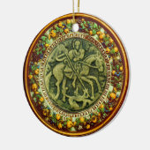 ST.GEORGE, DRAGON/MADONNA EN KINDERSTROOM KERAMISCH ORNAMENT (Links)