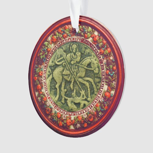 ST.GEORGE, DRAGON/MADONNA EN KINDERSTROOM ORNAMENT (voorkant)