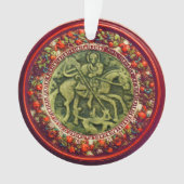 ST.GEORGE, DRAGON/MADONNA EN KINDERSTROOM ORNAMENT (voorkant)