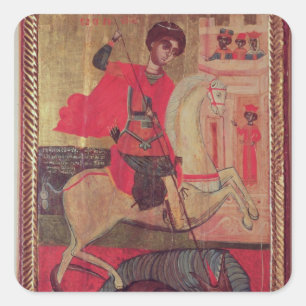 St. George en de Draak, 1667 Vierkante Sticker