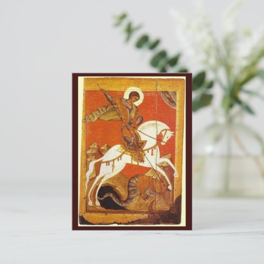 St.George en de Draak Briefkaart (Staand voorkant)