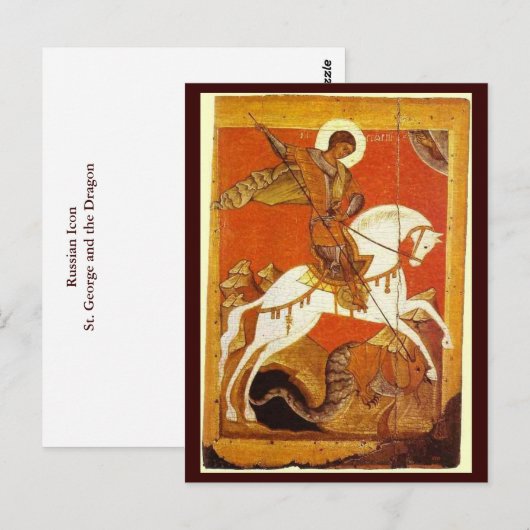 St.George en de Draak Briefkaart (Voorkant / Achterkant)
