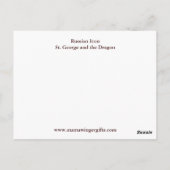 St.George en de Draak Briefkaart (Achterkant)