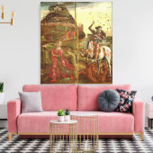 St. George en de Draak Canvas Afdruk (Insitu (Woonkamer))