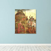 St. George en de Draak Canvas Afdruk (Insitu (Houten vloer))