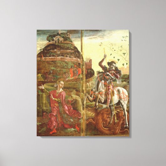 St. George en de Draak Canvas Afdruk (Voorkant)