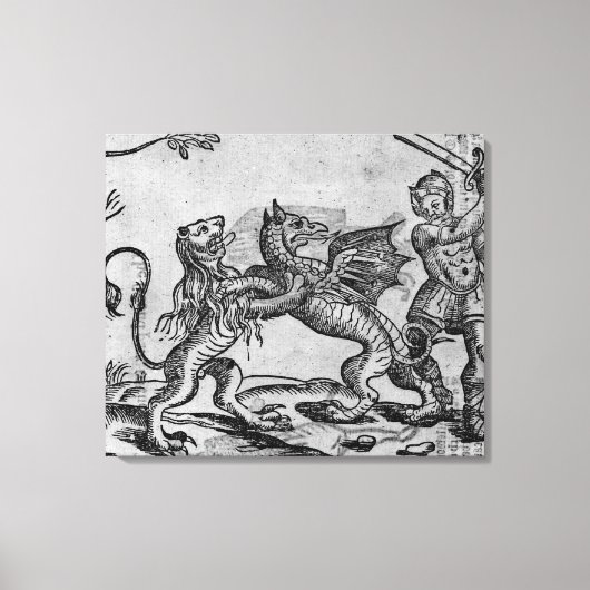 St. George en de Draak Canvas Afdruk (Voorkant)